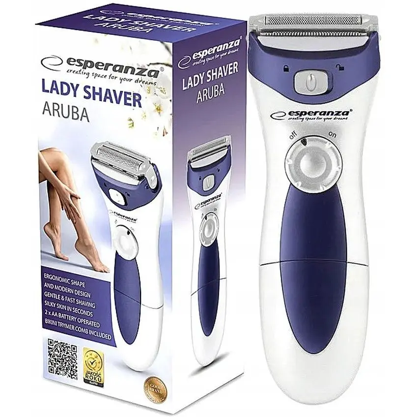 Бритва женская Esperanza EBG003B Blue анатомической формы на батарейках - фото 7