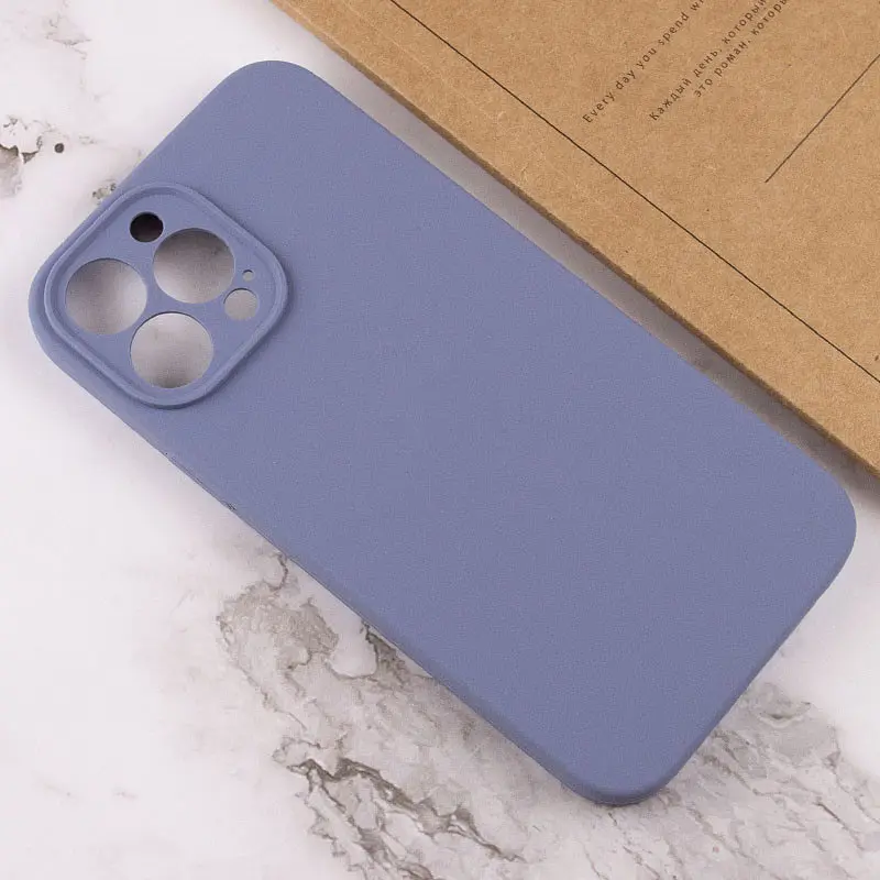 Чохол Silk Full Camera Protective (AA) NO LOGO для Apple iPhone 15 Pro Max (6.7") Сірий / Lavender Gray - фото 3