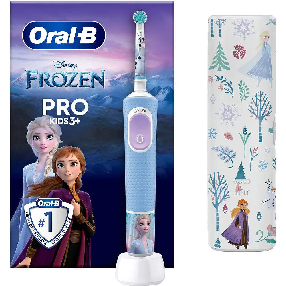 Электрическая зубная щетка Oral-B Pro Kids Frozen с футляром - фото 2