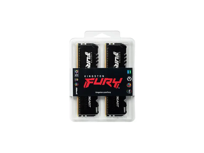 Модуль пам'яті Kingston FURY 16 GB (2x8GB) DDR4 3200 MHz Beast RGB (KF432C16BBAK2/16) - фото 5