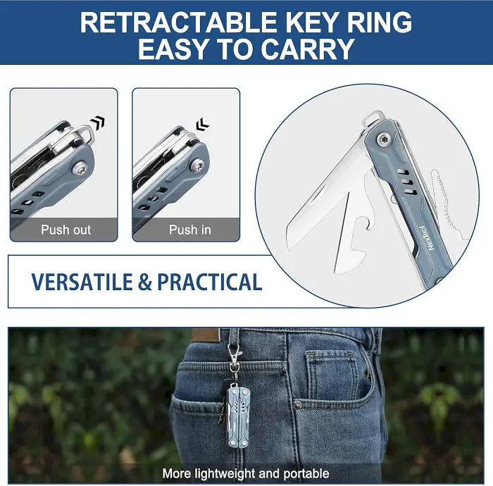 Мультитул Nextool Mini Sailor Pliers S11 Blue (NE20156B) - фото 2