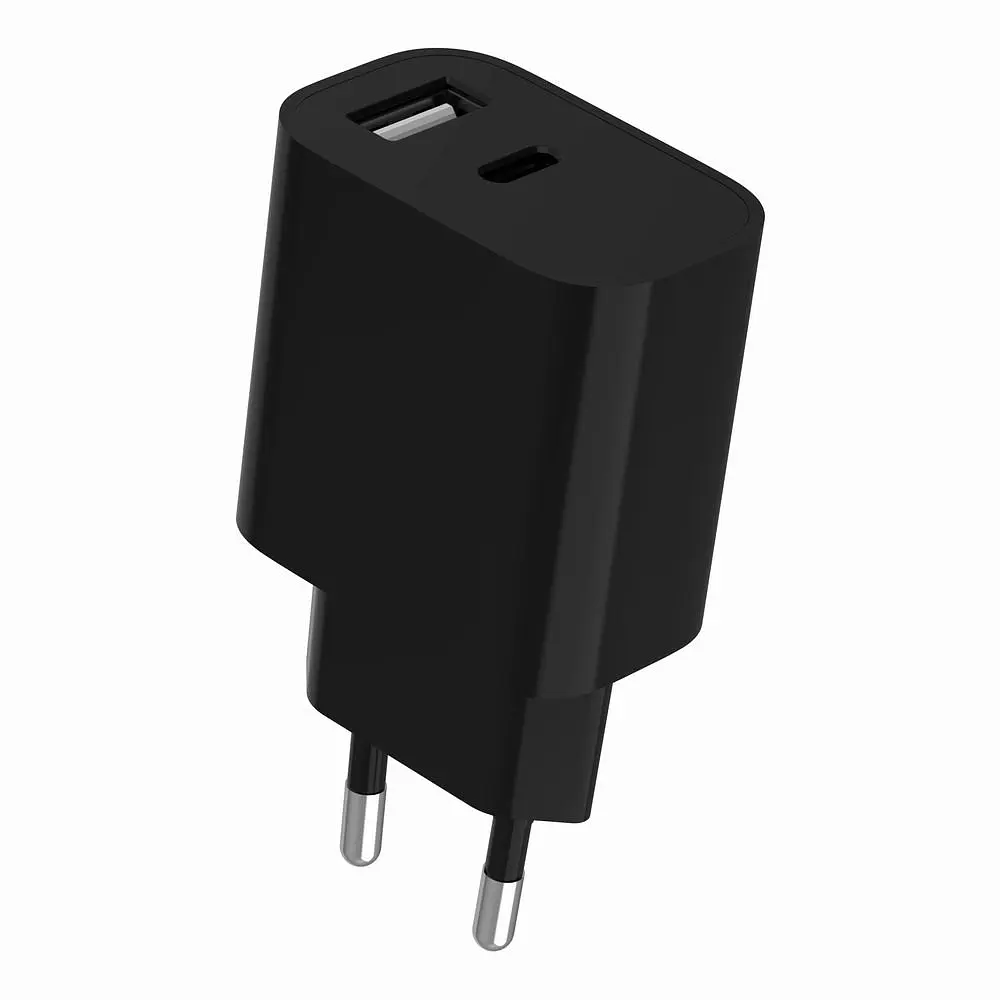 Мережевий зарядний пристрій Gembird (1USBх2.4A + 1USB-Cх2.4A) Black (TA-UC-2AC12-01-BK) - фото 2
