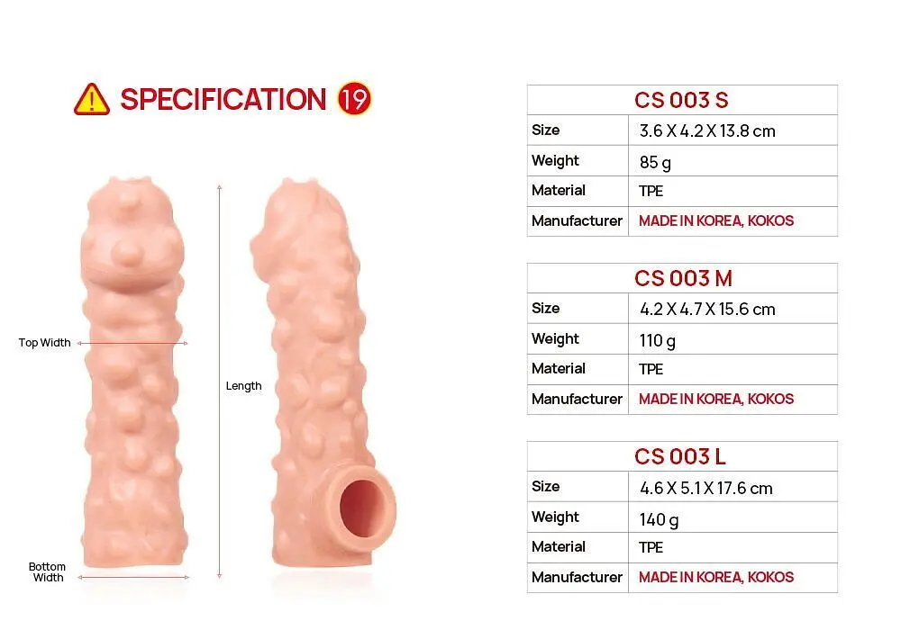 Насадка на член Kokos Cock Sleeve CS 003, S - фото 6