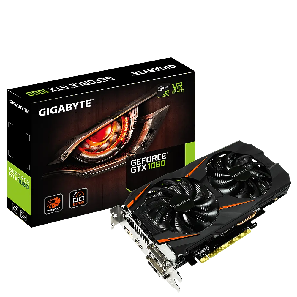 Відеокарта GeForce GTX 1060 3GB Gigabyte WindForce OC (GV-N1060WF2OC-3GD) Б/В - фото 2