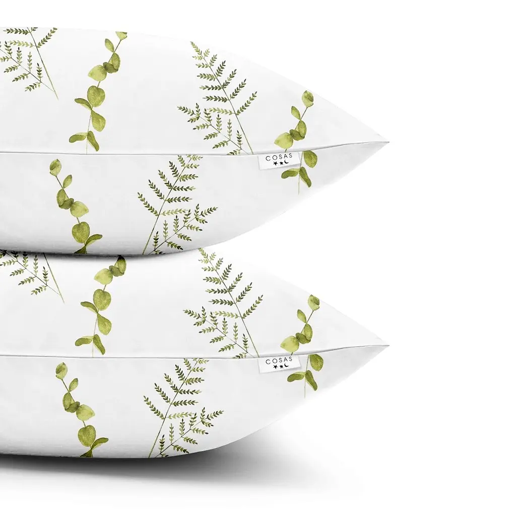 Набір наволочок Cosas Green foliage 50х70 см оливковий (SetPillow_FoliageGreen_50х70) - фото 2