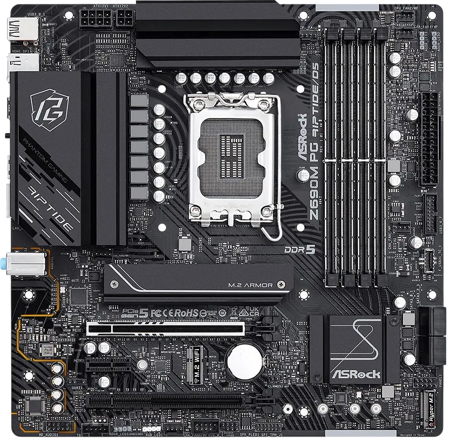 Материнська плата ASRock Z690M PG Riptide/D5 LGA 1700 (Z690M PG Riptide/D5) Б/В - фото 2