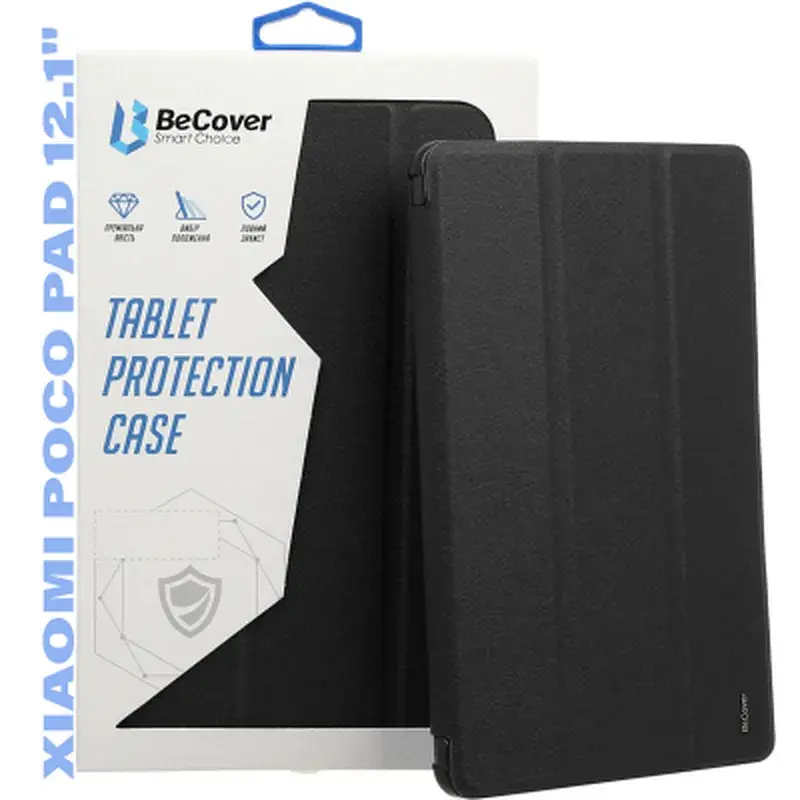 Чохол до планшета BeCover Smart Case Xiaomi Poco Pad / Poco Pad M1 (12.1") Black (711557) - фото 6
