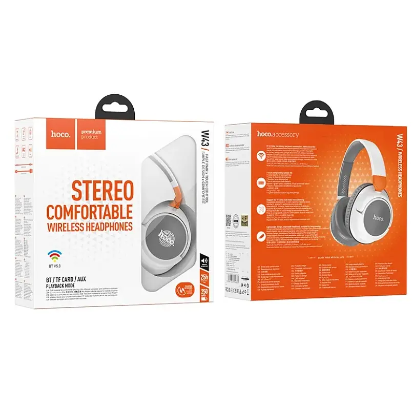 Навушники Bluetooth Hoco W43 Adventure BT headphones White - фото 3