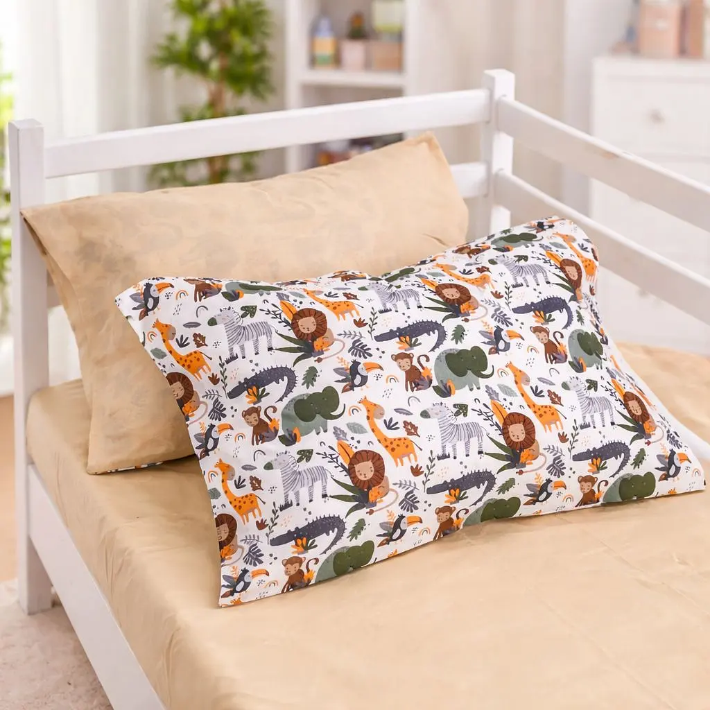 Простыня MirSon Ranforce Elite Jungle Friends 150x220 см (2200012570852) - фото 2