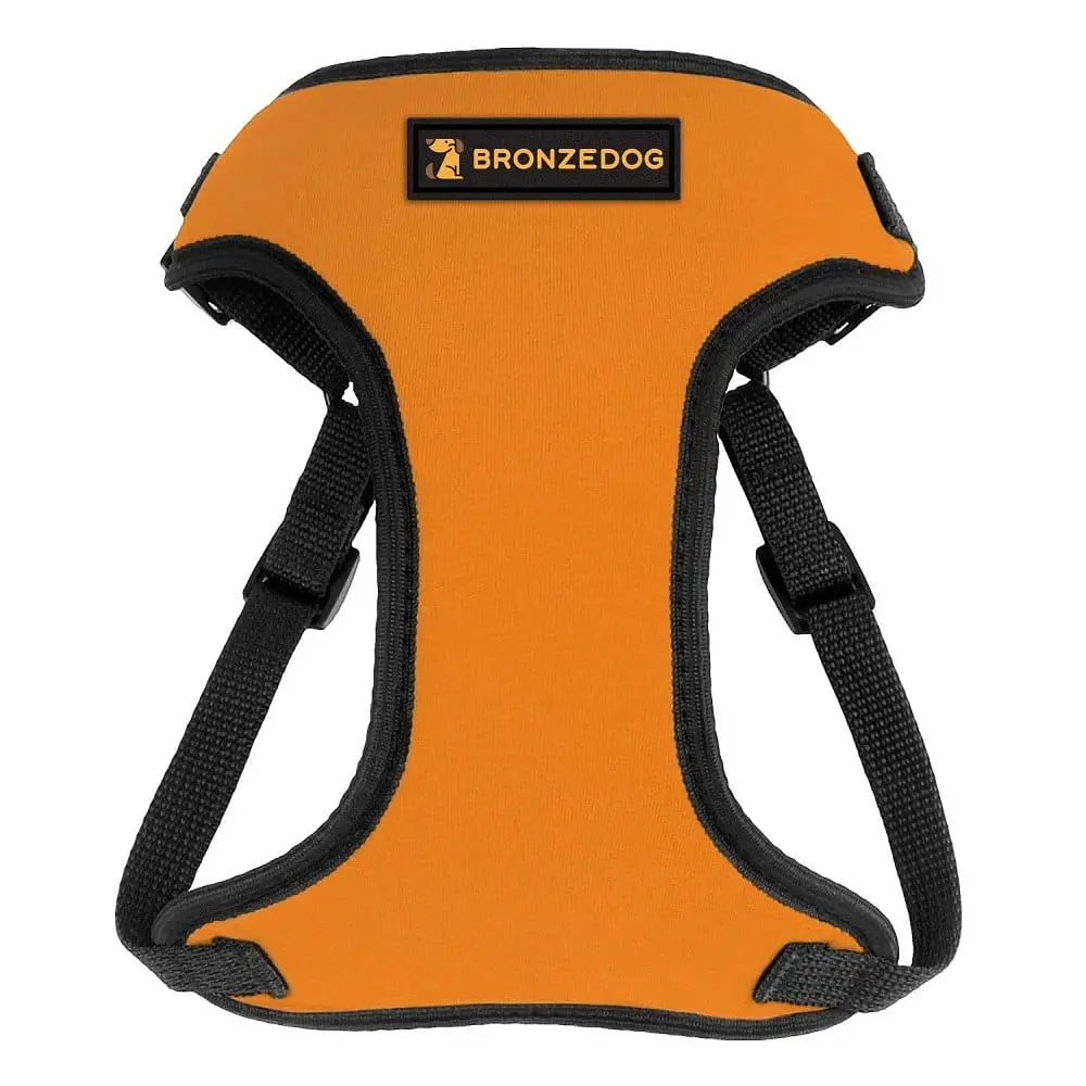 Шлея для собак дрібних порід Bronzedog Sport M 22х20х2 см помаранчева - фото 2