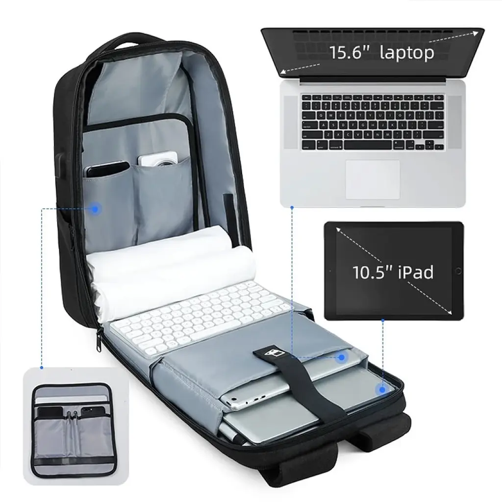 Рюкзак антивор городской Mark Ryden 9405YY 15.6" USB 20 л черный (16253) - фото 5
