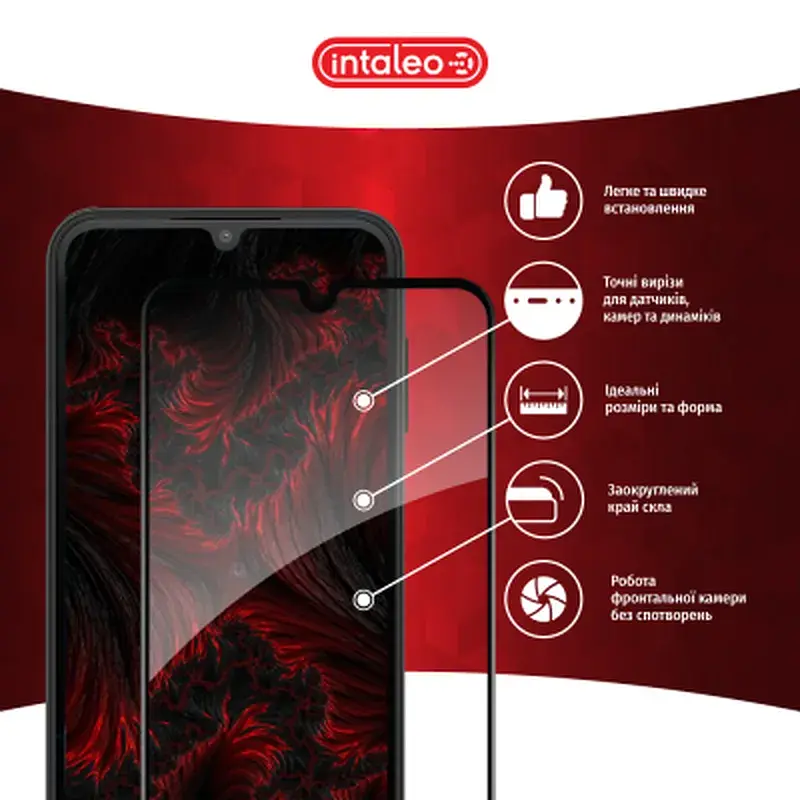 Скло захисне Intaleo Full Glue Samsung A25 5G Black (1283126574931) - фото 3