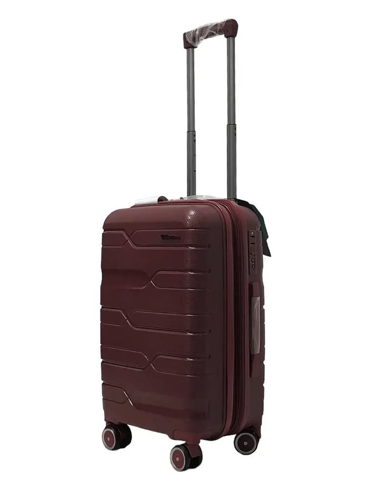 Валіза маленька S поліпропілен Milano bag 0306 56×35×24см 33л Бордова - фото 2
