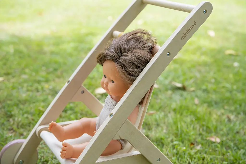 Коляска для ляльок Miniland дерев'яна (31185) - фото 4