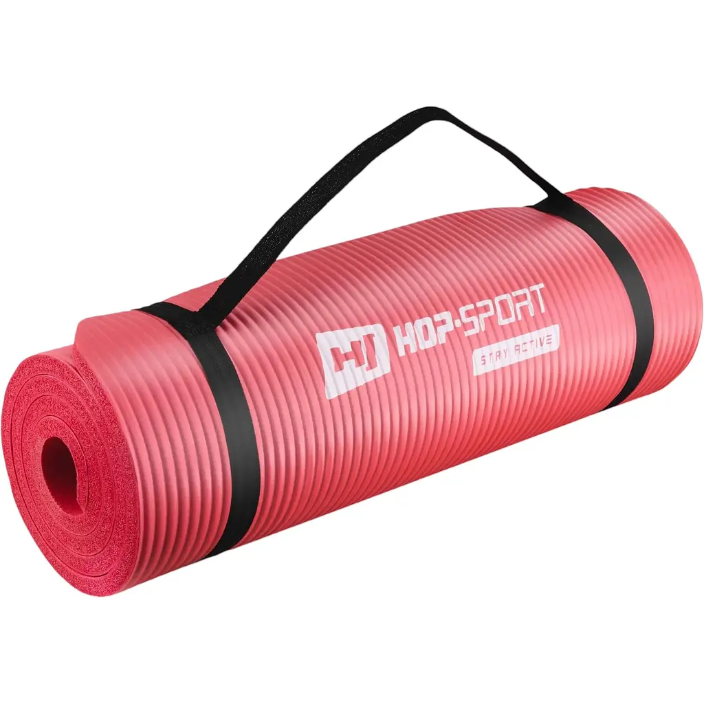 Мат для фитнеса и йоги с отверстиями Hop-Sport HS-N015GM 1.5 см красный - фото 7