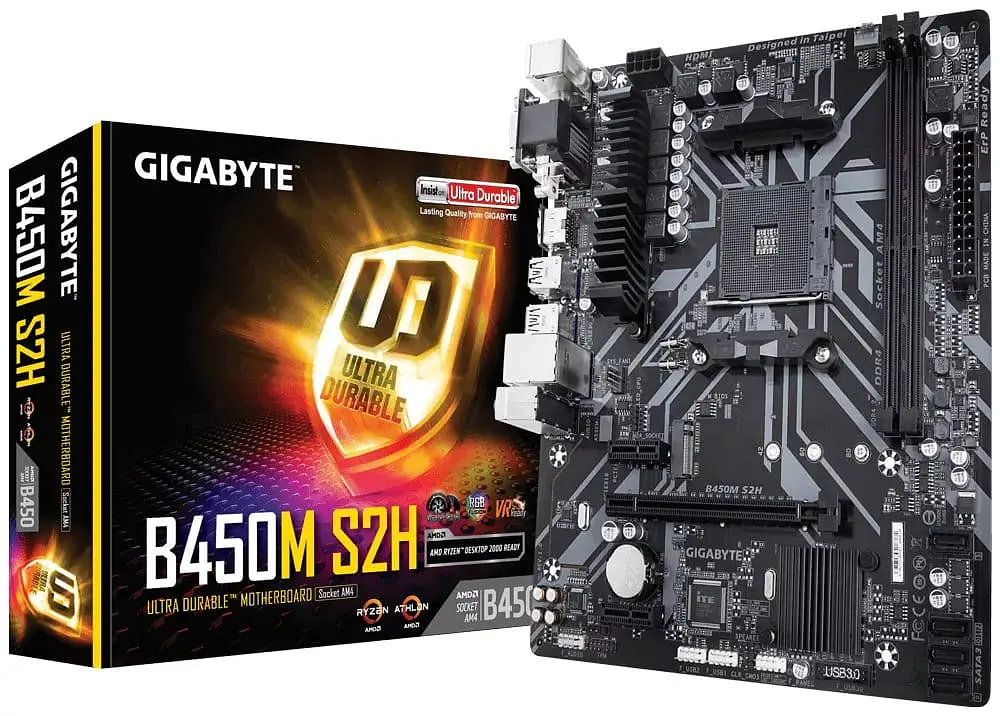 Материнська плата Gigabyte B450M S2H (B450M S2H) (Socket AM4, AMD B450, Micro-ATX) Б/в - фото 5