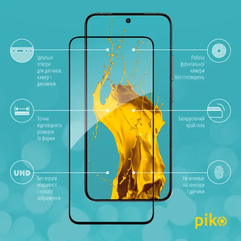 Скло захисне Piko Full Glue Xiaomi 14 Black (1283126591242) - фото 2