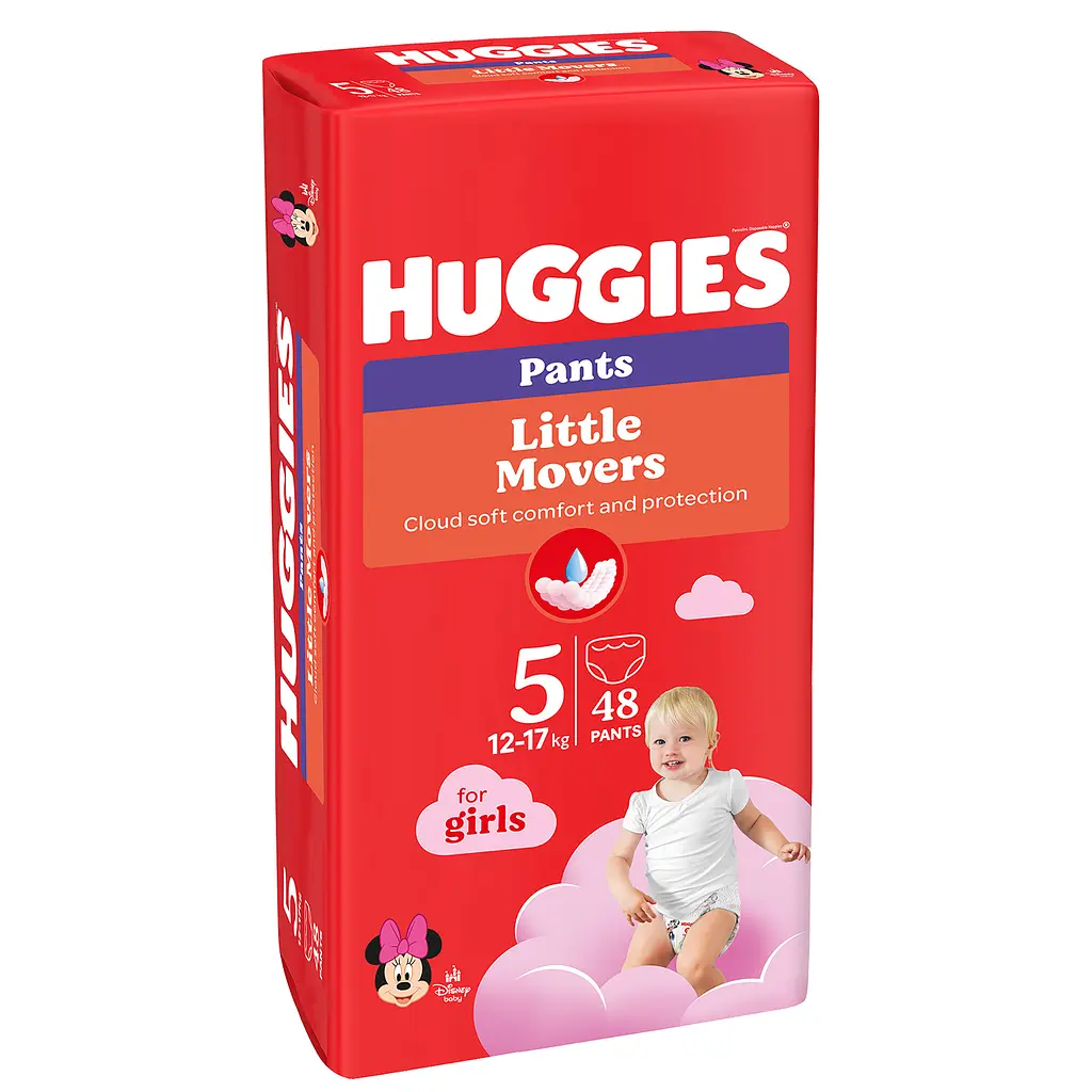 Підгузки-трусики для дівчаток Huggies Little Movers Pants 5 (12-17 кг) 48 шт. - фото 2