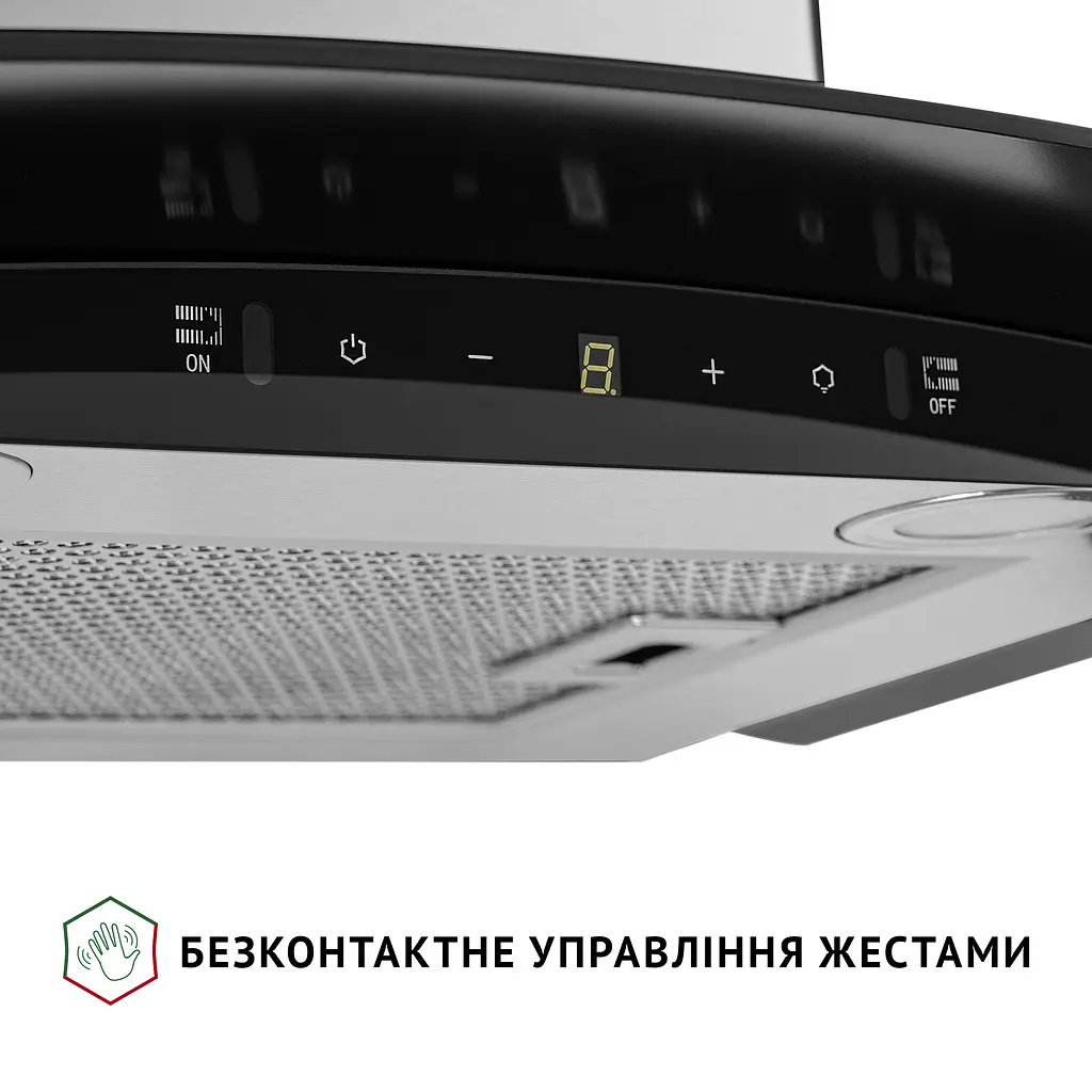 Витяжка декоративна зі склом PERFELLI GRASSI 6PWX INOX - фото 7