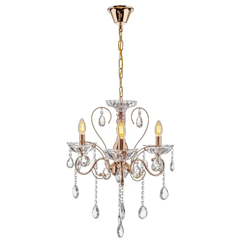 Люстра подвесная Brille хрустальная свеча E14 40W (BCL-669S/3) - фото 5