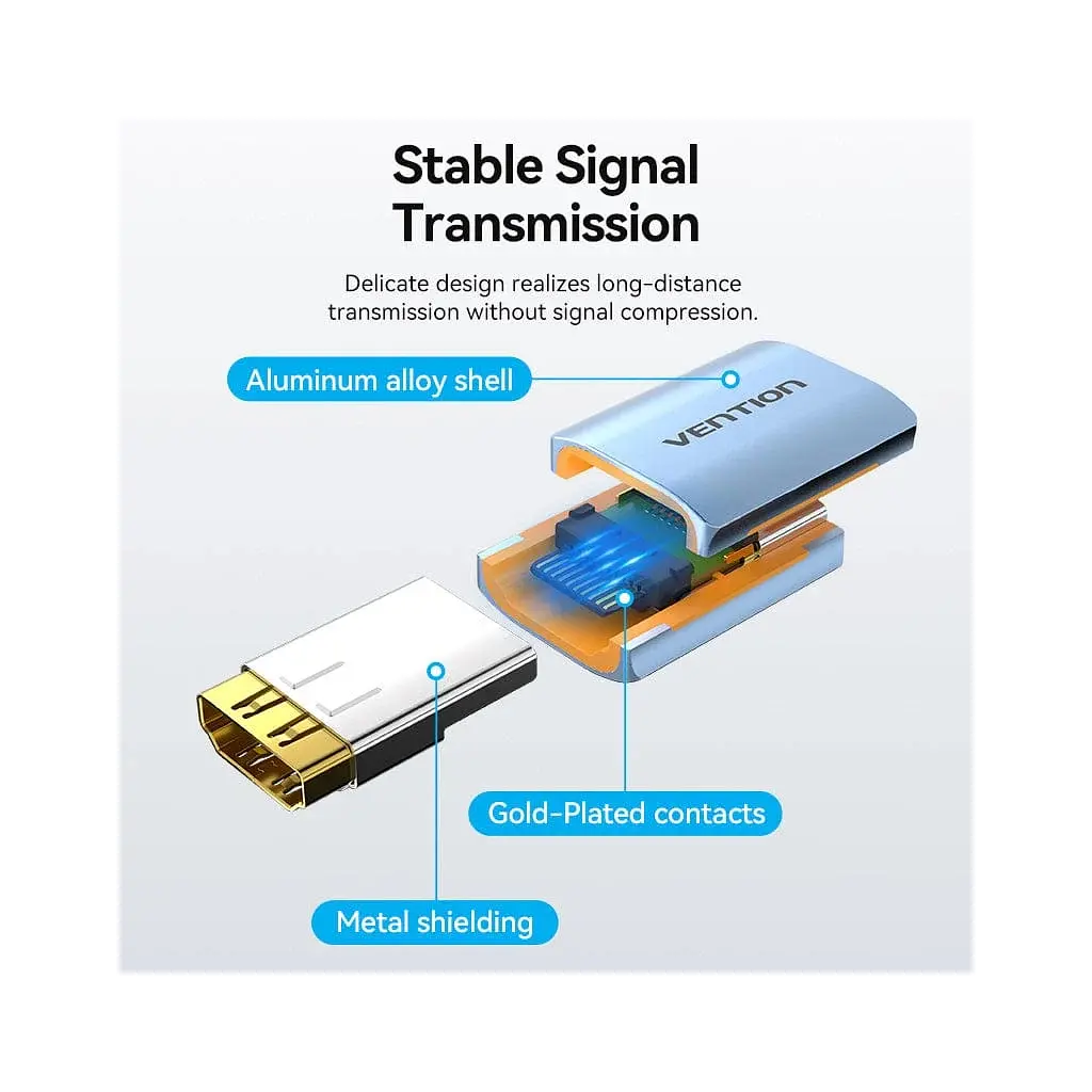 Переходник HDMI F to HDMI F 8K Aluminum black Vention (AIUH0) - фото 6