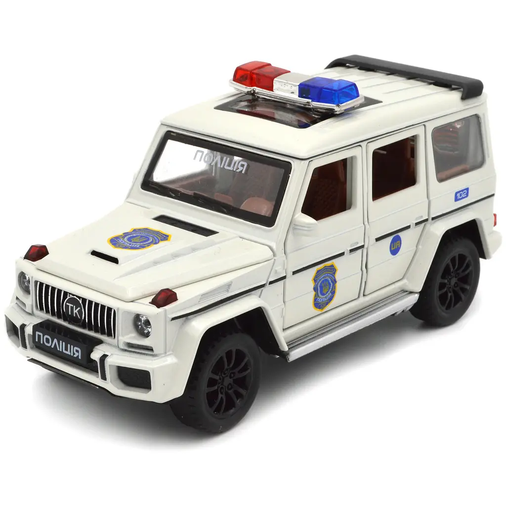 Колекційна металева модель автомобіля АвтоЕксперт Mercedes-Benz G-Class Поліція з інерцією, світлом та звуком 1:24 - фото 4