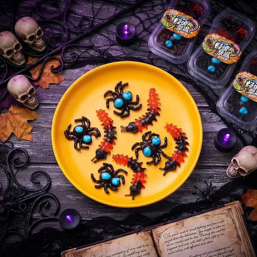 Жувальні цукерки Halloween Special Spider and Insect Gummy Candy 1шт, 8г - фото 4
