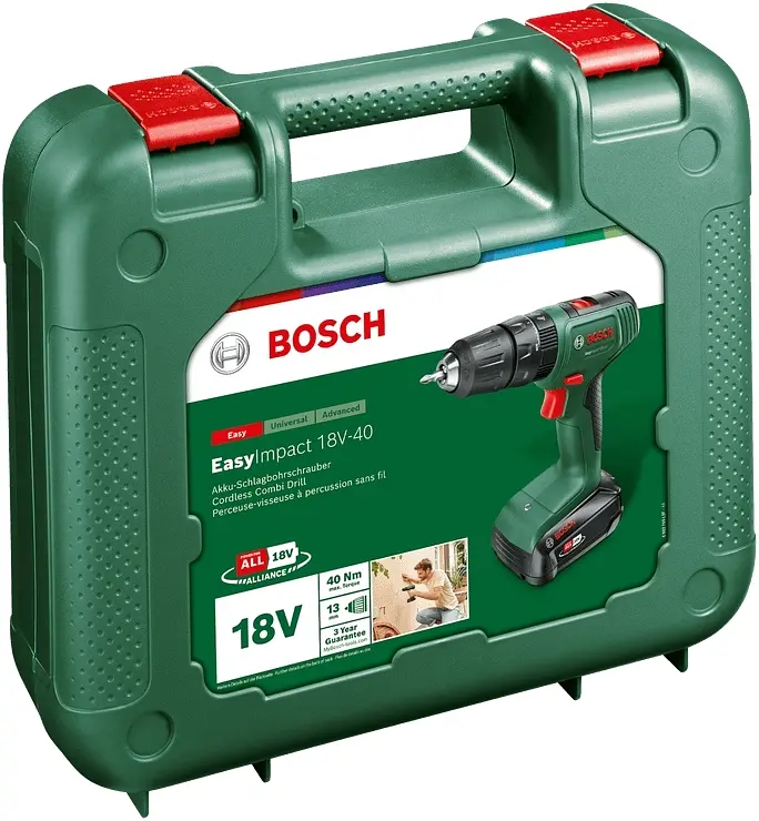 Шурупокрут-дриль акумуляторний EasyImpact 18V-40 18В Bosch teh0025182 - фото 3