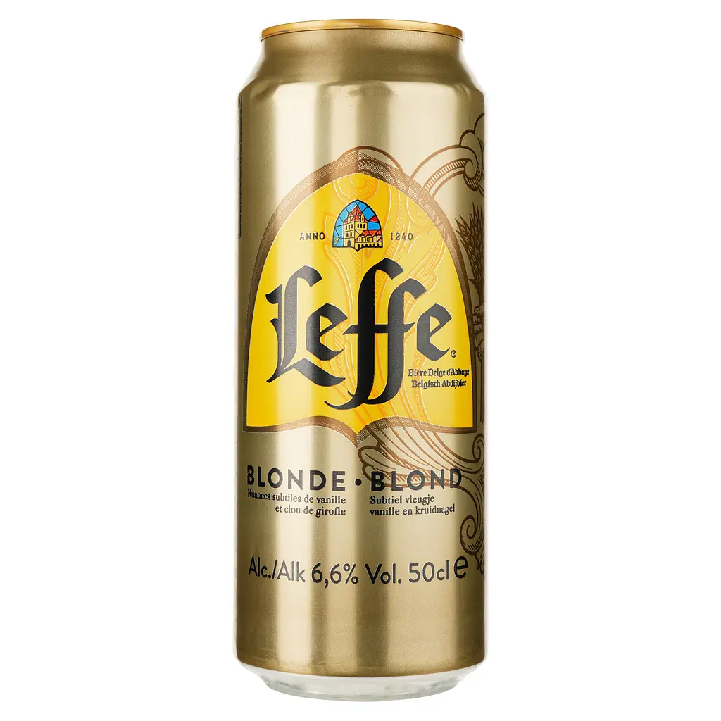 Упаковка пива Leffe Blonde светлое 6.6% 12 л ж/б (0.5 л х 24 шт.) - фото 2