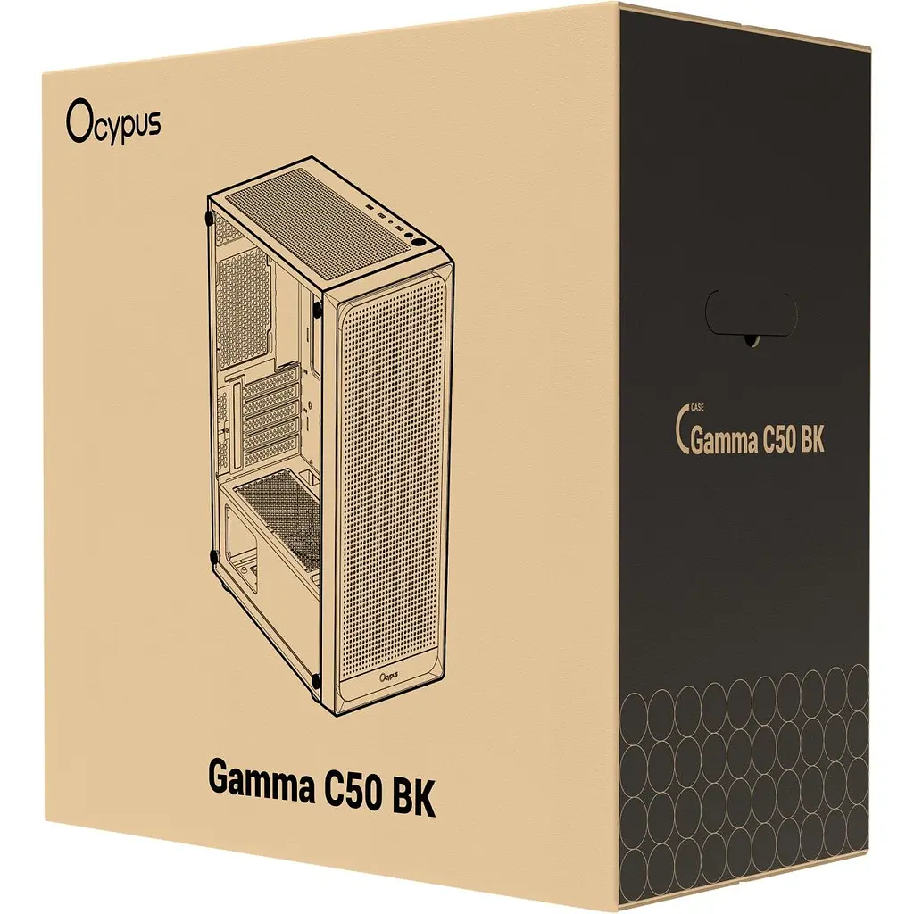 Корпус Ocypus Gamma C50 Black (GAMMA-C50-BKG000XX-GL) [169781] - фото 11