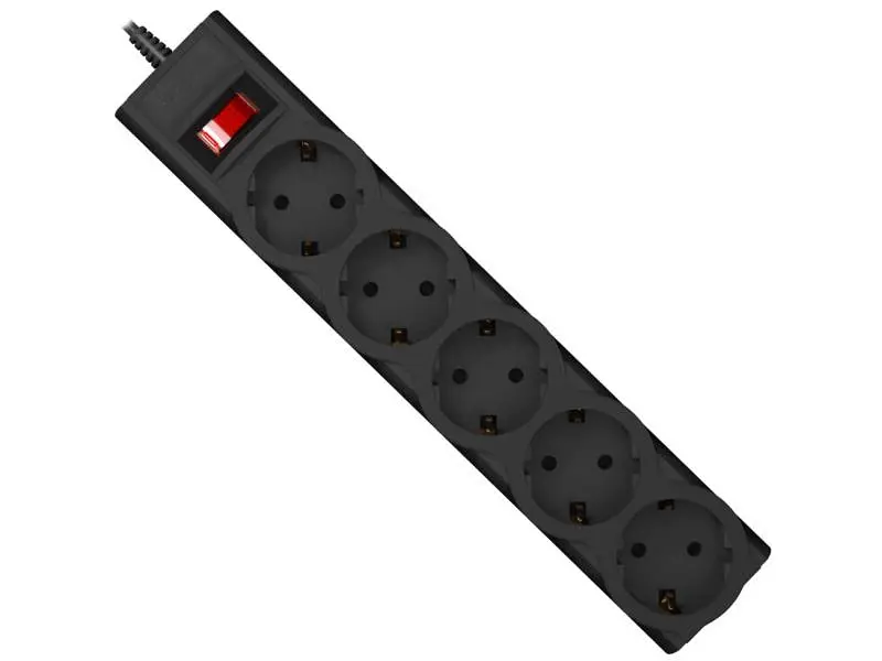 Мережевий фільтр-подовжувач Logicpower LP-X5 Premium Black 5 м (9585)