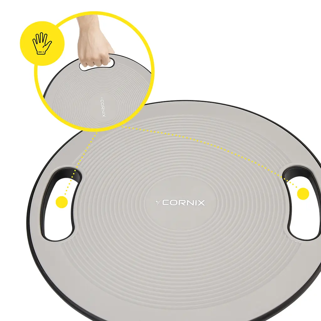 Балансувальна платформа Cornix кругла, пластикова Grey/Black XR-0443 - фото 6