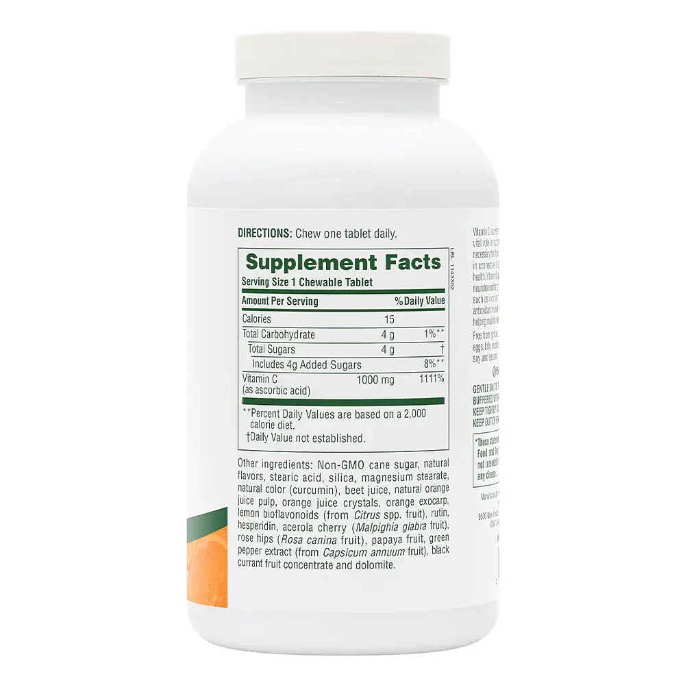 Вітаміни та мінерали Natures Plus Orange Juice Vitamin C 1000 mg, 60 жувальних таблеток - фото 2
