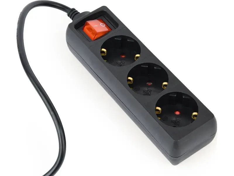 Мережевий фільтр-подовжувач EnerGenie 0.6 м Black (EG-PSU3-01) - фото 2