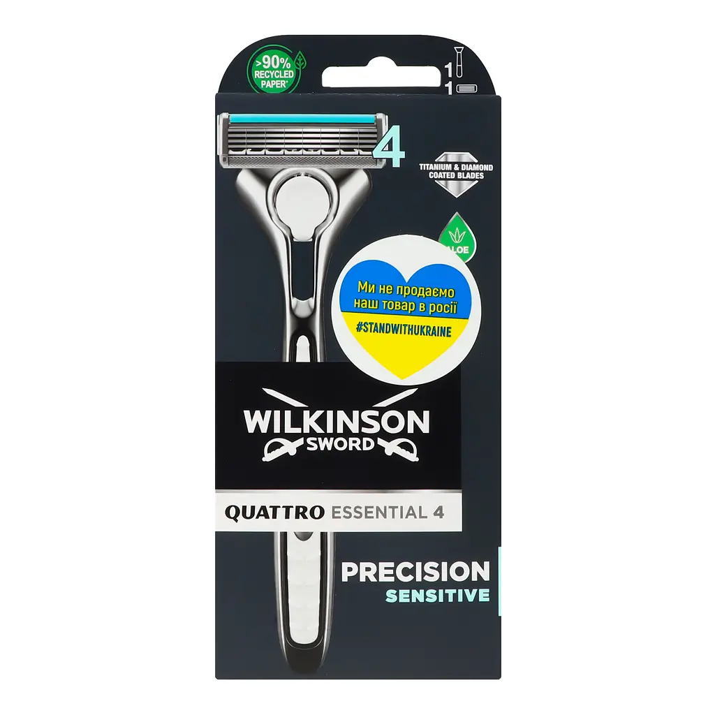 Бритва Wilkinson Sword Quattro Titanium Sensitive зі змінним картриджем, 1 шт. - фото 2