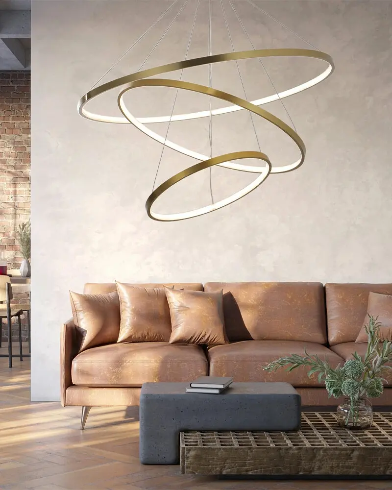 Подвесной светильник, люстра Goldlux 330031 Lea 3 Led 3x60W 4000K 8000Lm IP20 Золото - фото 3