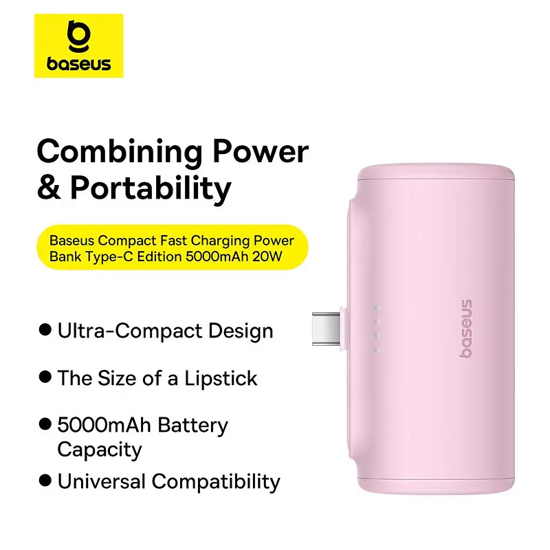 Зовнішній акумулятор Baseus Compact Fast Charging Type-C Edition 5000mAh 20W P10068306413-00 - фото 5