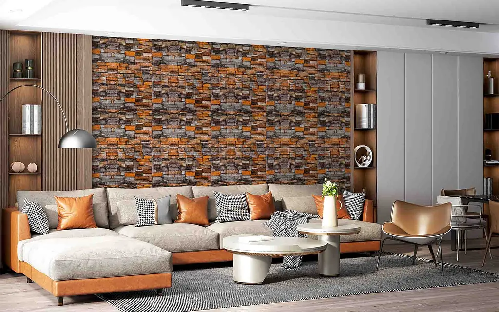 Самоклеюча декоративна 3D панель Loft Expert цегла пісчаник 700x3080x3 мм - фото 6