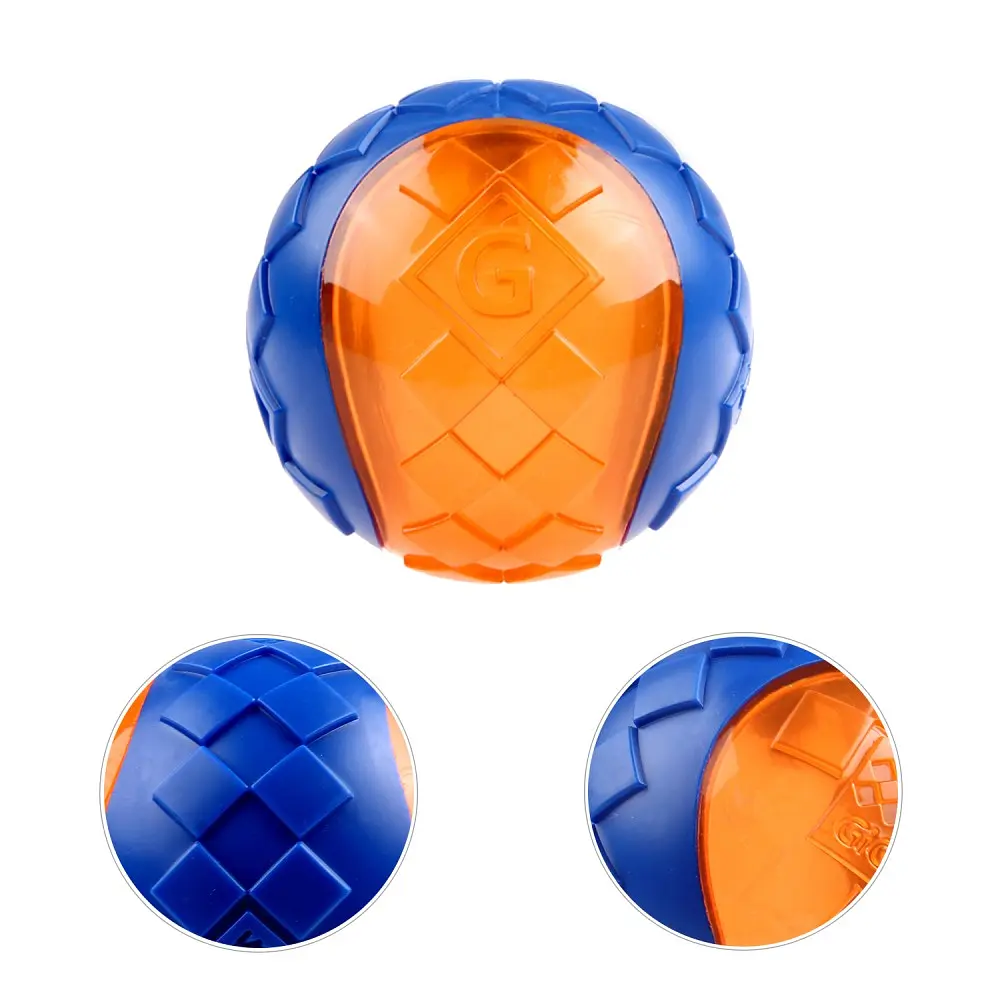 Іграшка для Собак Gigwi Ball М'яч з пищалкою, помаранчево-синій - фото 3