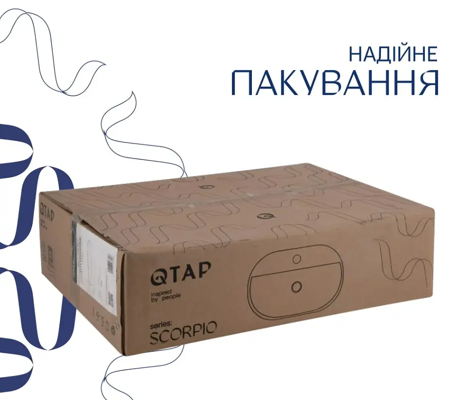 Раковина накладна Qtap Scorpio 500x380x120 мм, White, овальна, без донного клапана QT14116533W - фото 4