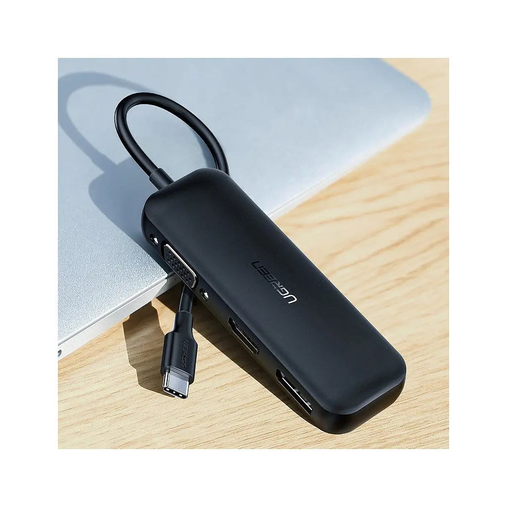 Перехідник USB2.0 Type-C to VGA V1.2/HDMI V2.0b/DP V1.2a CM260 black Ugreen (60568) - фото 9