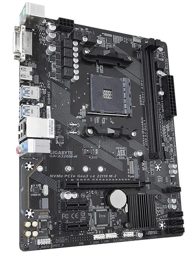 Материнська плата Gigabyte GA-A320M-H (GA-A320M-H) (Socket AM4, AMD A320, Micro-ATX) Б/в - фото 3