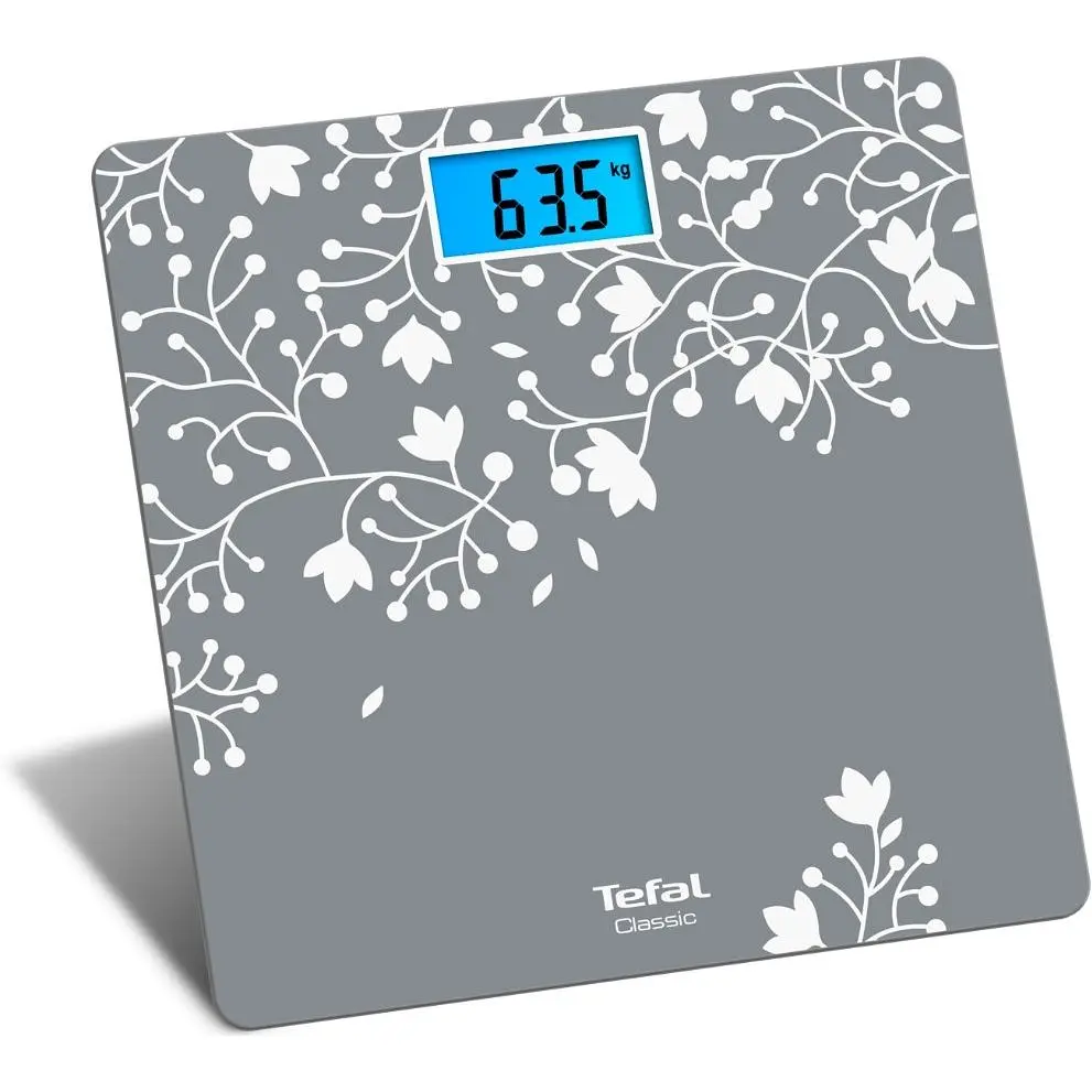 Ваги Tefal підлогові Classic Blossom 160 кг скло срібло (PP1537V0) - фото 2