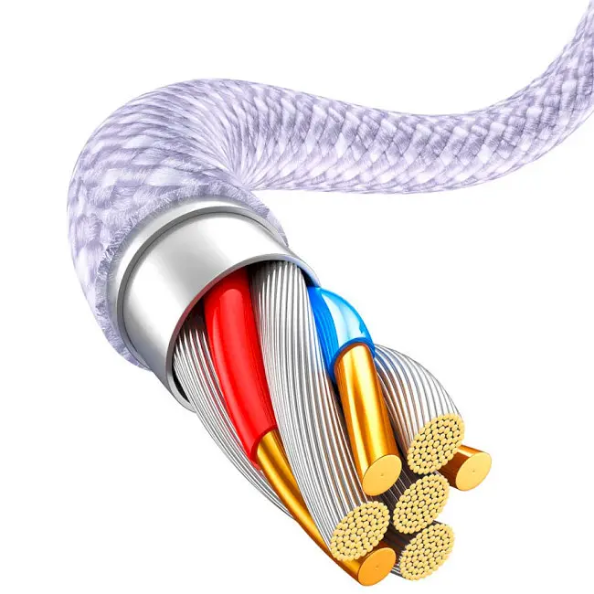 Кабель Baseus Dynamic 2 Series Fast Charging Cable USB to Lightning 2.4A 1m CALD040005 Purple - фото 5
