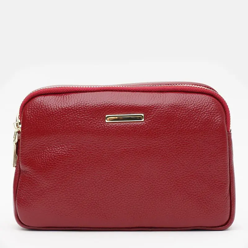 Жіноча шкіряна сумка Borsa Leather K11906r-red - фото 2