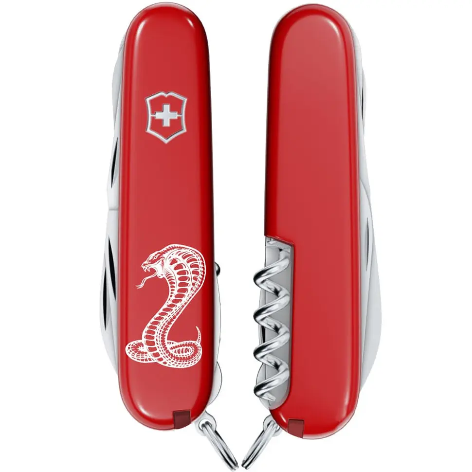 Складаний ніж Victorinox HUNTSMAN ZODIAC Могутня кобра 1.3713.Z4340u - фото 2