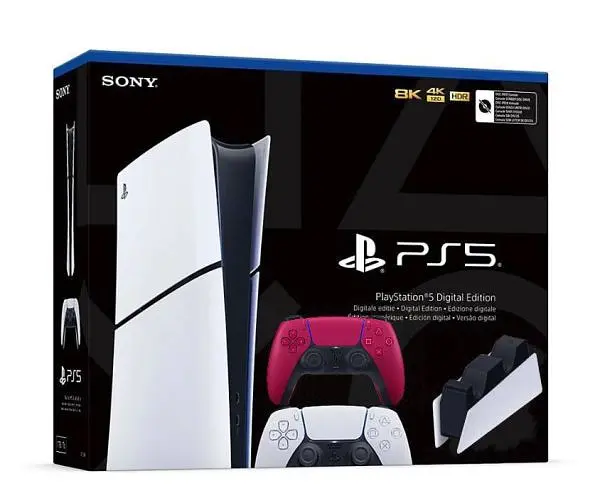 Игровая консоль Sony PlayStation 5 Slim Digital Edition + DualSense Cosmic Red + Charging Station - фото 6