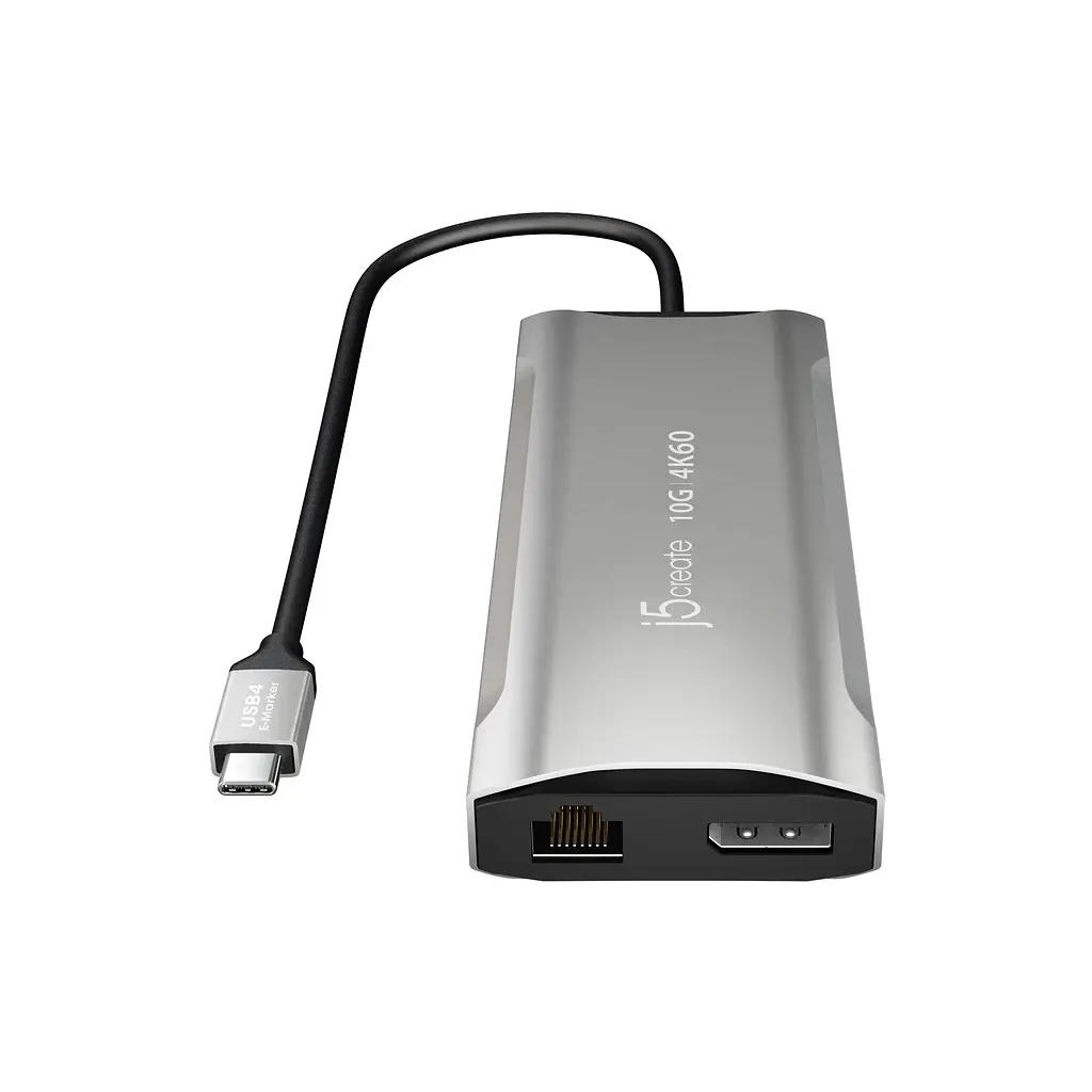 Концентратор J5create USB-C 9-in-1 2xUSB 3.2 + 2xUSB-C PD + 2xHDMI 4K + DisplayPort + SD/TF + RJ45 1000Mbps gray (JCD397-N) - фото 3