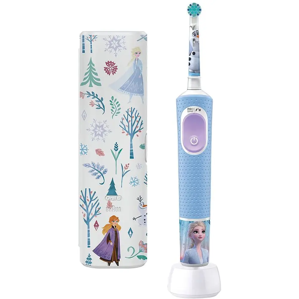 Электрическая зубная щетка Oral-B Pro Kids Frozen с футляром - фото 4
