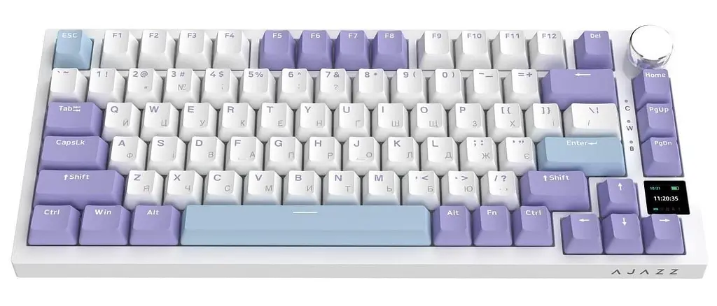 Клавіатура Ajazz AK820 PRO 75% Exploded Flying Fish Switch White RGB (AK820PRO-FF-PWB) - фото 6